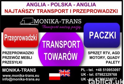 Monika-Trans Najtańszy Transport i Przeprowadzki w UK-Pl