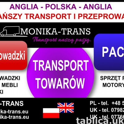Monika-Trans Najtańszy Transport i Przeprowadzki w UK-PL