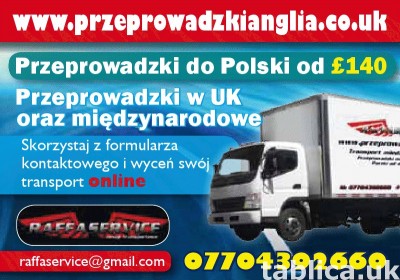 Przeprowadzki Anglia Polska Szkocja -30% Promocja! Cala UK