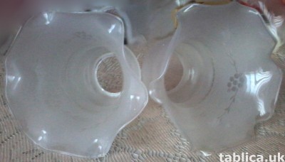 For Sale: 2 Glass Lampshades