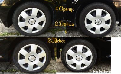4 Orig. Tires: 2 DĘBICA - Frigo 2 and 2 KLEBER - Krisalp HP