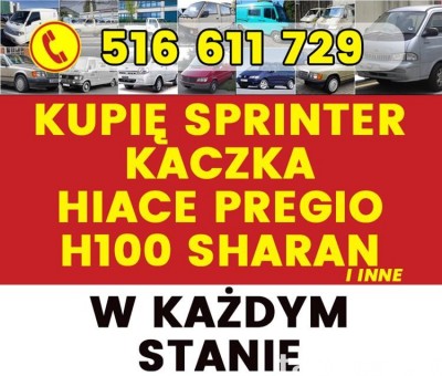 Skup Sprinter Kaczka Hiace Pregio H100 Vario Hilux w124