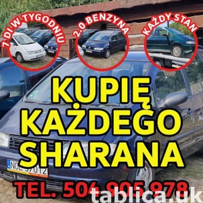 Skup VW Sharan, Kupię Każdego Sharana 2.0 Benzyna