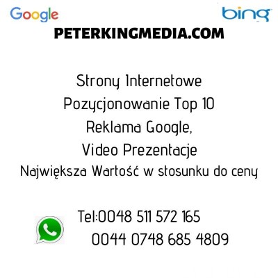 Strony Internetowe/Pozycjonowanie top 10/Reklama Google