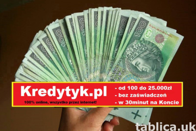 Pożyczka na dowód do 60.000zł w 30minut
