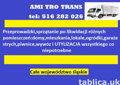Przeprowadzki TANI Przewóz Wywóz Utylizacja mebli agd rtv