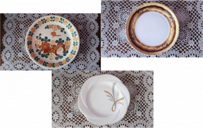3 Original Plates: Veroni, Lubiana and FAJANS WŁOCŁAWEK