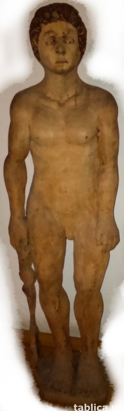 Sculpture: Staring Man - Solid Wood !!!
