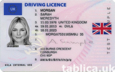 Angielskie prawo jazdy kategorie A B C D E UK BRITISH DRIVIN