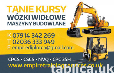 Szkolenia na maszyny budowlane po Polsku!