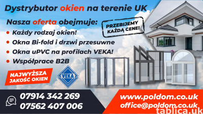 Dystrybutor okien na terenie UK podejmie współpracę!