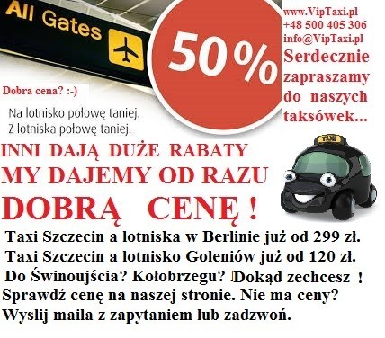 Transfer lotniska Berlini i Goleniow a Szczecin i okolice. 6