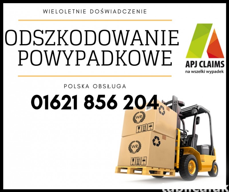 Odszkodowanie z APJ Claims - 01621 856 204 0
