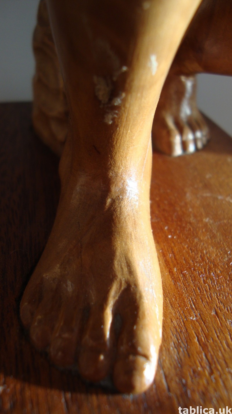 Exotic Wood Sculpture - Woman and Rock - Solid Wood !!! 5