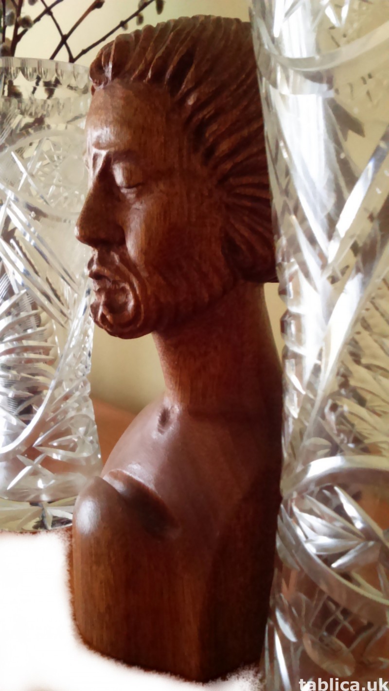 For Sale: Bust from Wood: Old Man - Solid Wood !!! 1