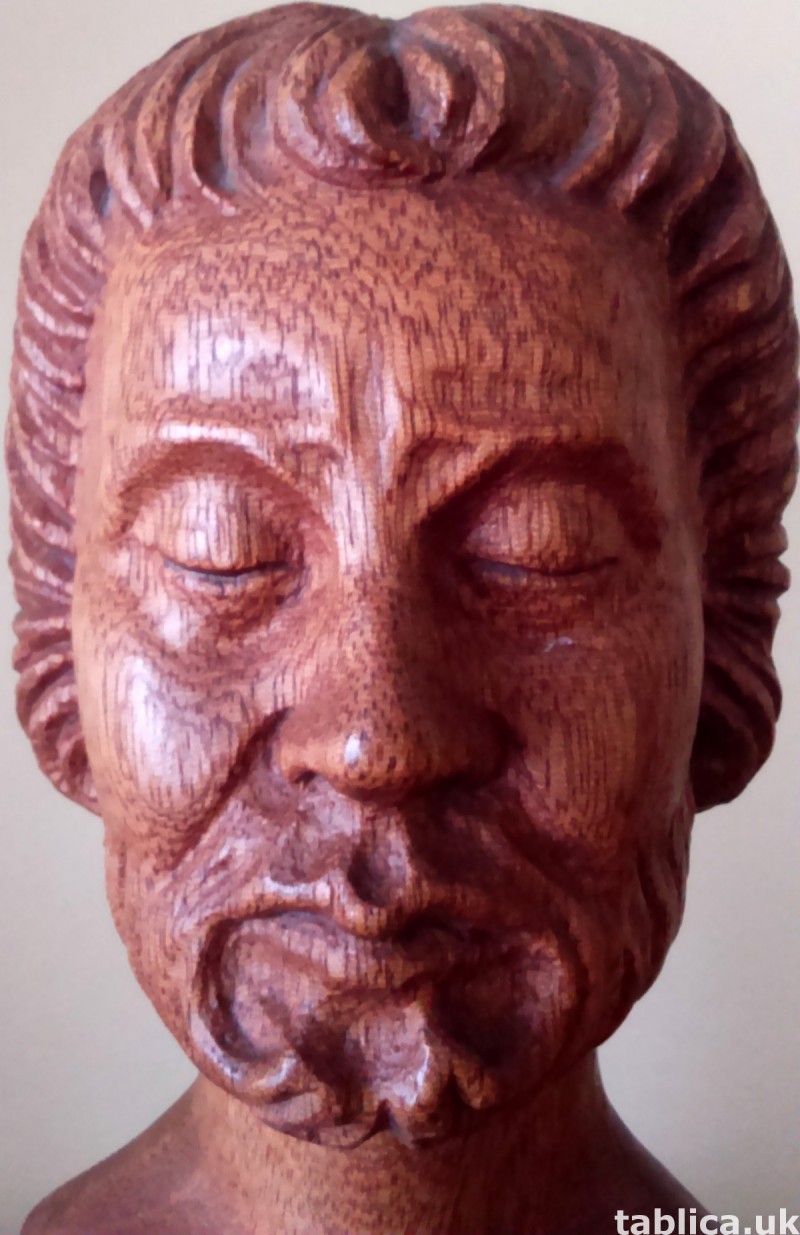 For Sale: Bust from Wood: Old Man - Solid Wood !!! 2