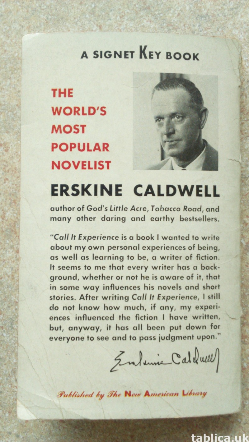 For Sale: Call It Experience - Erskine Caldwell 1