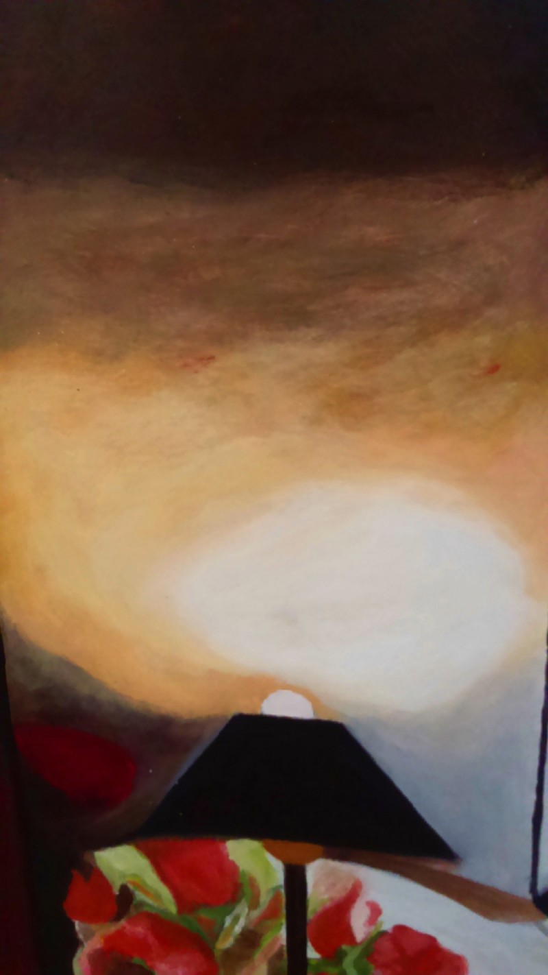 Oil Painting- Woman and Glass -Tamara Ł. - Not Photocopy !!! 2