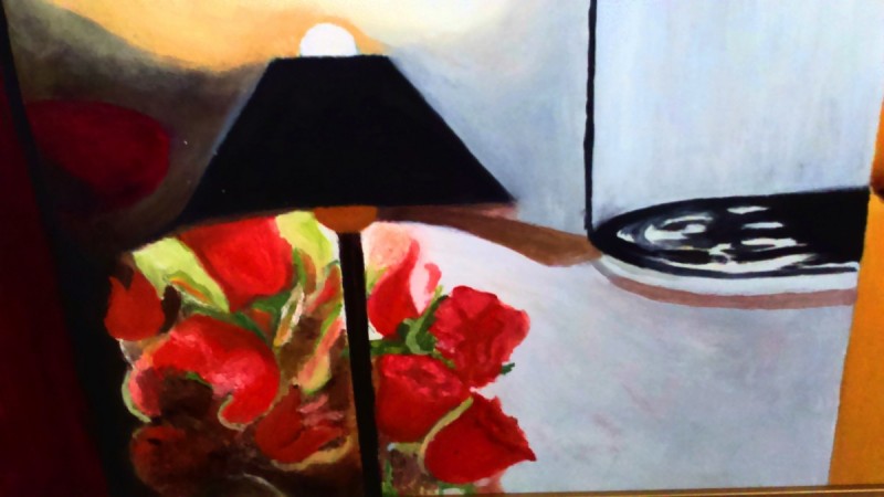 Oil Painting- Woman and Glass -Tamara Ł. - Not Photocopy !!! 4