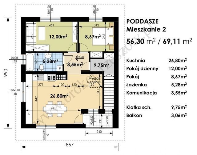 Mieszkanie 3-pokojowe z antresolą - spokojna okolica 3