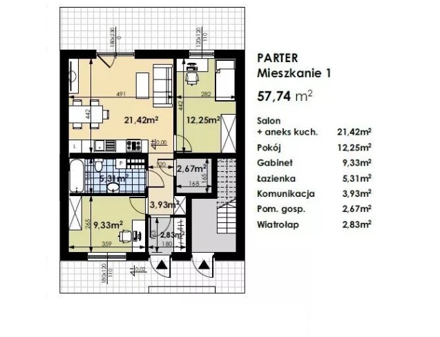 Komfortowe mieszkanie 3-pokojowe z ogródkiem 3