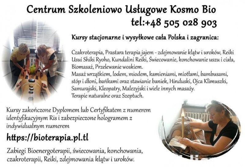 Kurs masażu Prastara Terapia jajem Reiki Świecowania uszu  0