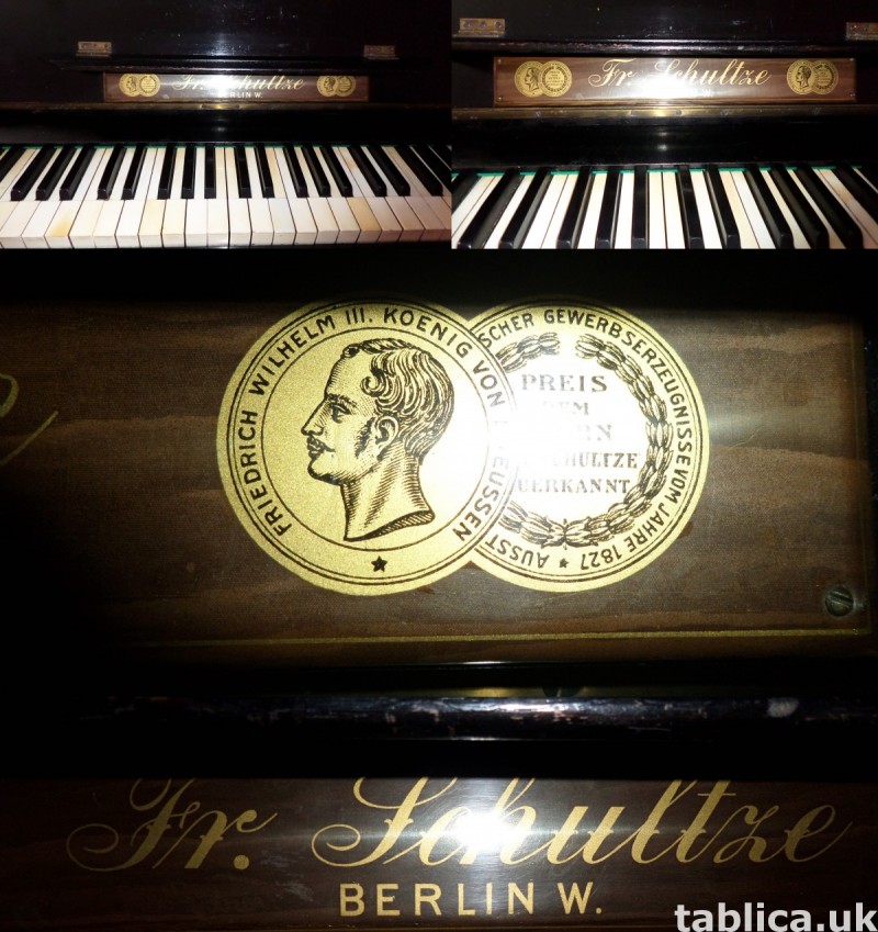 Antique Piano: Fr. Schultze Berlin W. 1827 - 192y WORKS !!! 3