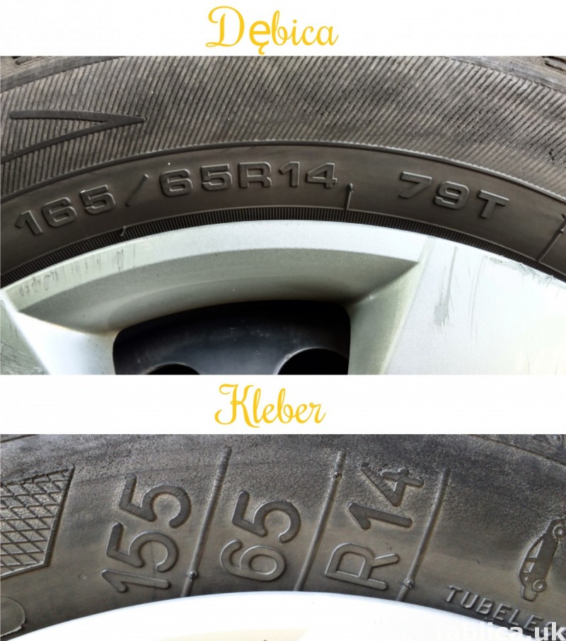 4 Orig. Tires: 2 DĘBICA - Frigo 2 and 2 KLEBER - Krisalp HP 5