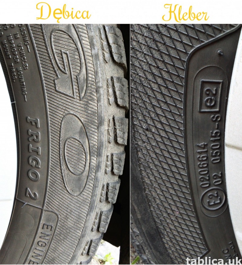 4 Orig. Tires: 2 DĘBICA - Frigo 2 and 2 KLEBER - Krisalp HP 7