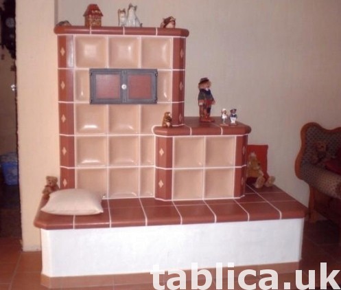 Zdrowy piec kaflowy z widokiem ognia. 81