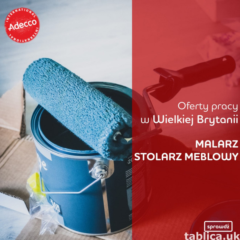Stolarz meblowy (bez znajomości języka) - UK 1
