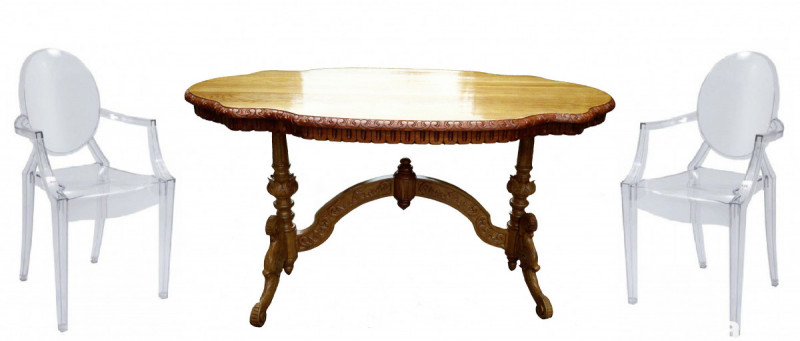 Hand Made Oak Table - Solid Wood NEW! 6