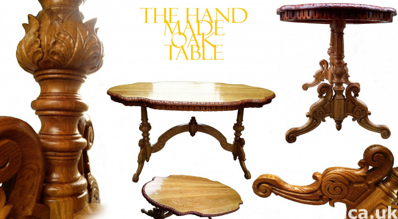 Hand Made Oak Table - Solid Wood NEW! 7
