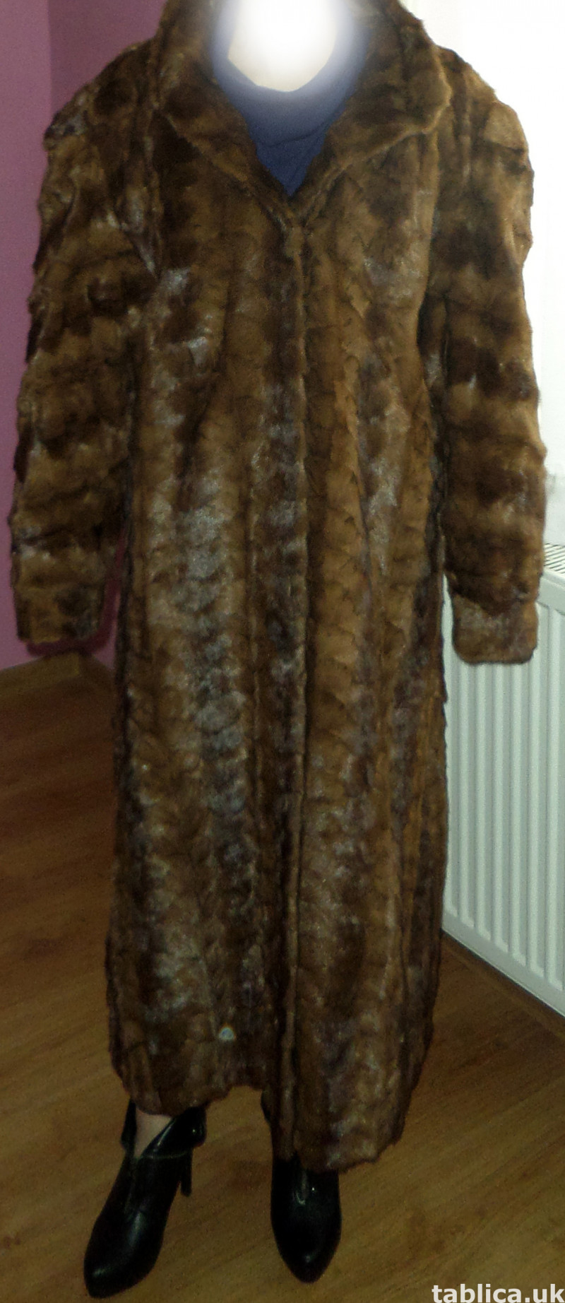 For Sale: Long Fur Coat from Mink Bellies 2