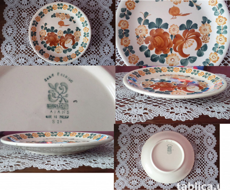 3 Original Plates: Veroni, Lubiana and FAJANS WŁOCŁAWEK 5