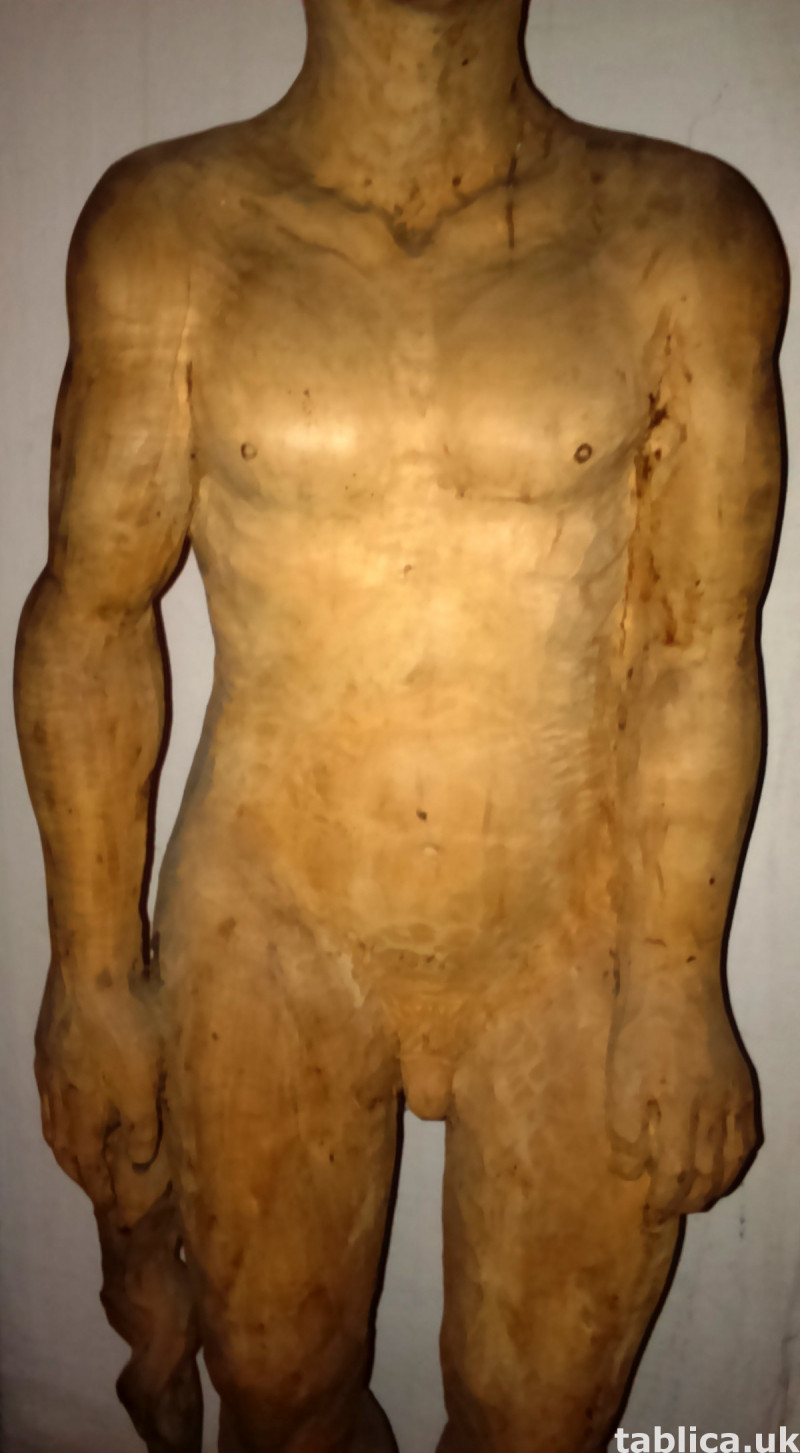 Sculpture: Staring Man - Solid Wood !!! 2