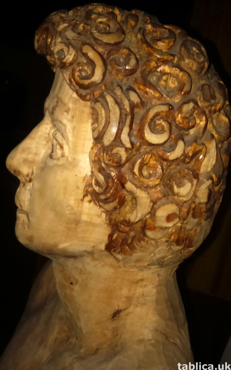 Sculpture: Staring Man - Solid Wood !!! 3