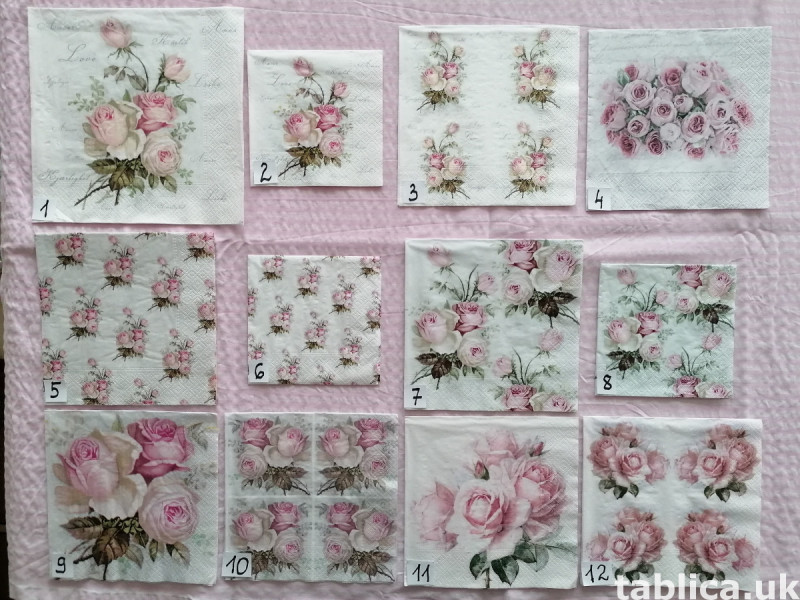 Serwetki decoupage róże Sagen vintage design 0