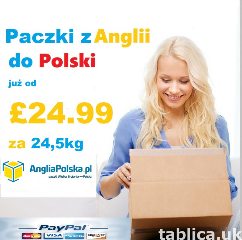 Tanie PACZKI Do Polski £24.99 za 24,5kg  www.AngliaPolska.pl 0