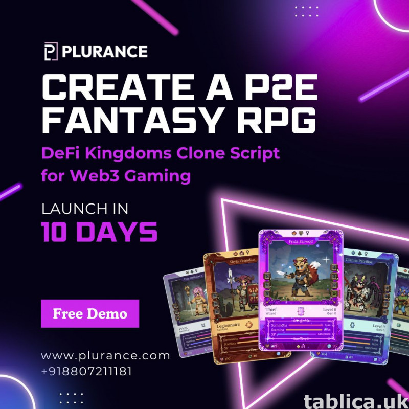 Create a P2E Fantasy RPG — DeFi Kingdoms Clone Script 0