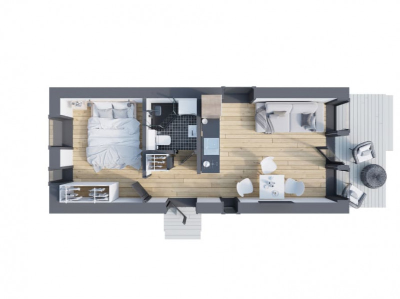 Modern Modular House 38 sqm with Terrace – Ready to Install 4