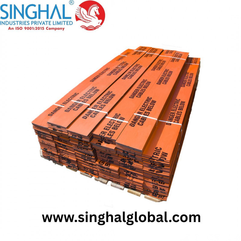 High-Visibility Warning Tape Tile for Safer Underground Iden 0