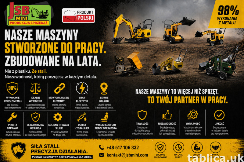 Osprzęt Rolniczy Budowlany + Koparki Ładowarki Wozidła JSB 5
