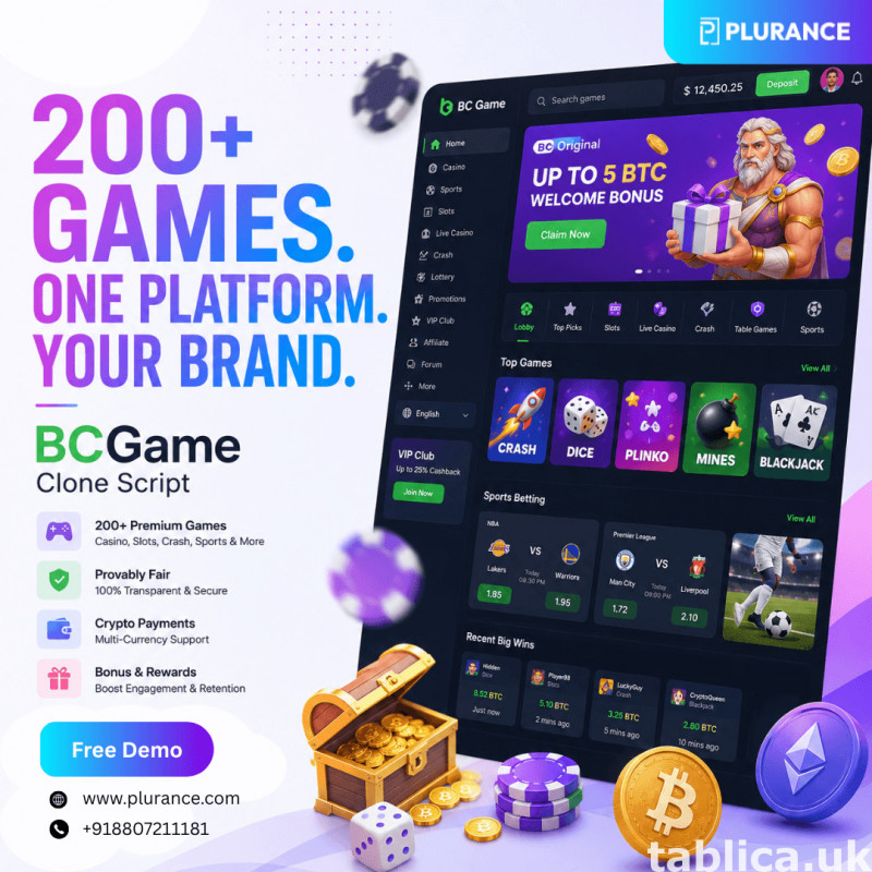 200+ Games. One Platform. Your Brand. — BCGame Clone Script 0