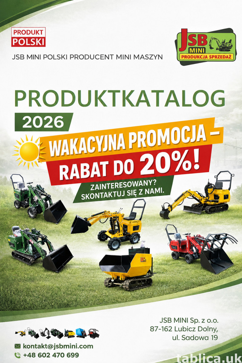 Osprzęt Rolniczy Budowlany + Koparka Ładowarka Wozidło POLSK 7