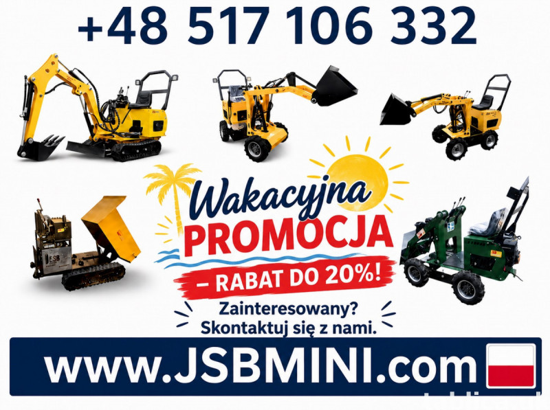 Osprzęt Rolniczy Budowlany + Koparka Ładowarka Wozidło POLSK 8